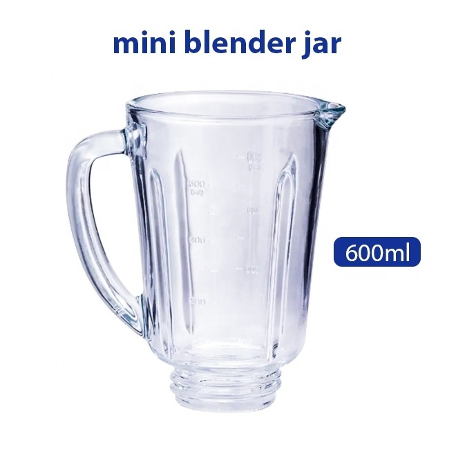 Frascos de vidrio Household kitchenaid 600ml blender mini jar blender jar glass transparent blender glass jar vaso de licuadora