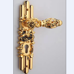 2019 Gloden style Zamak door handle plate lock classical style high quality