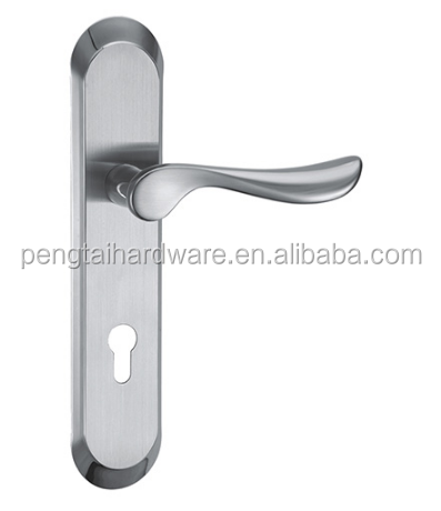 Stainless steel 201/304/316 door usage room door handle with plate lock simple style