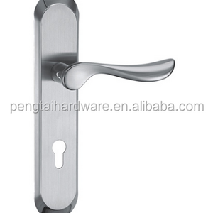 Stainless steel 201/304/316 door usage room door handle with plate lock simple style