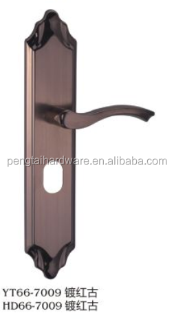 Stainless steel material main room door handle with plate lock