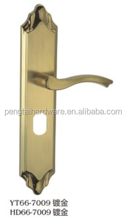 Stainless steel material main room door handle with plate lock