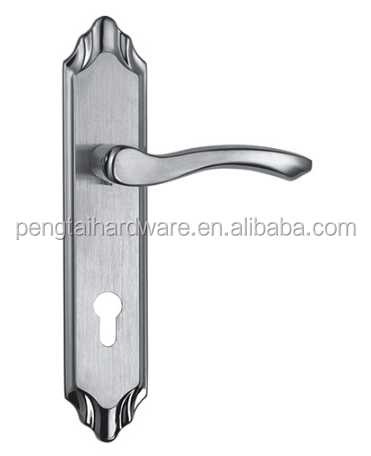 Stainless steel material main room door handle with plate lock