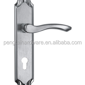 Stainless steel material main room door handle with plate lock