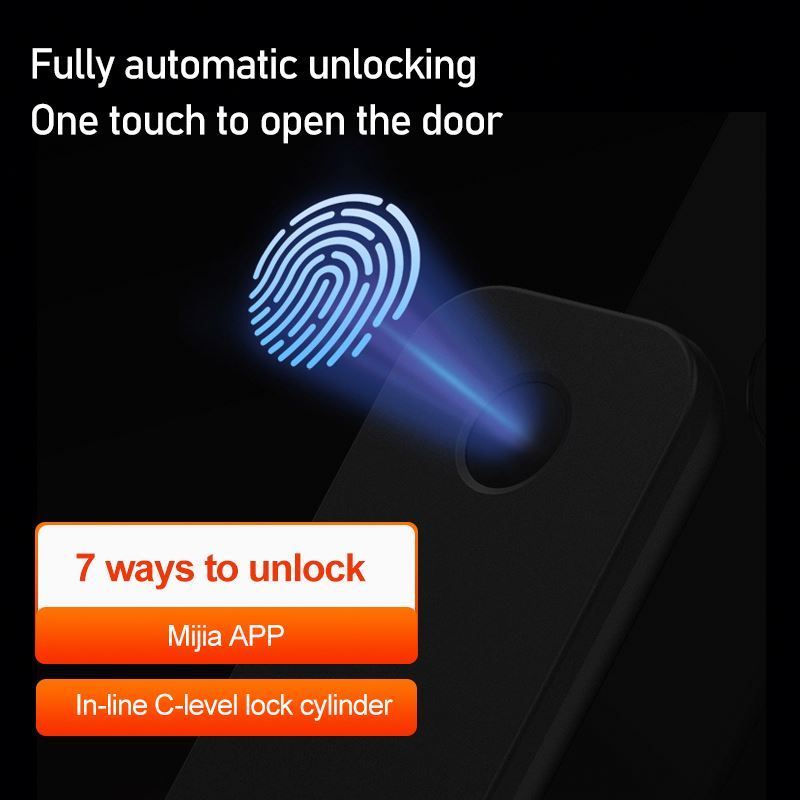 Xiaomi Automatic Smart Door Lock Pro Mijia APP Mi Homekit Password Nfc Unlock Biometric Fingerprint Lock With Camera Doorbell