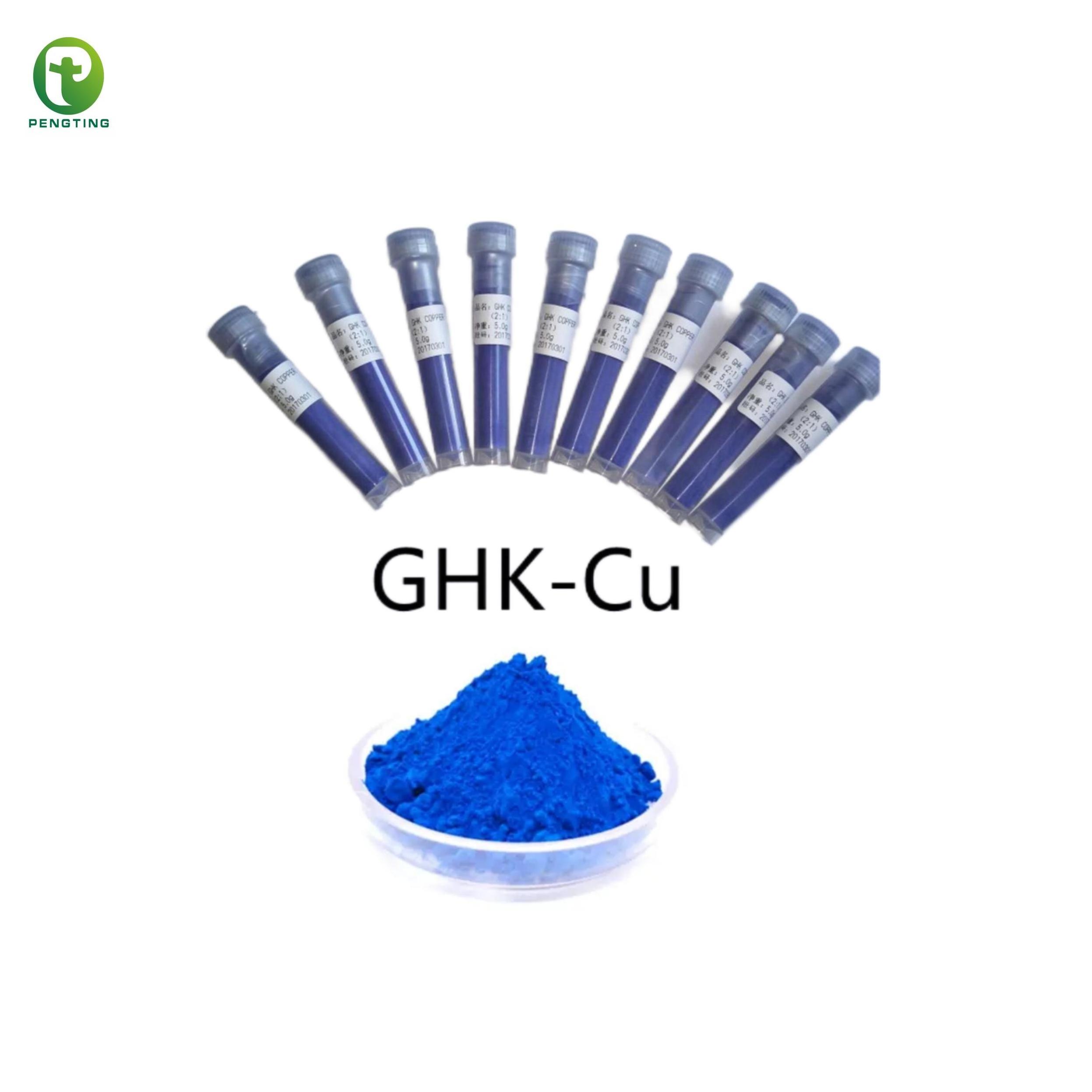 Daily chemicals Cosmetic raw materials bulk Peptides powder 99%  CAS 49557-75-7 Tripeptide-1 copper Peptide GHK-Cu