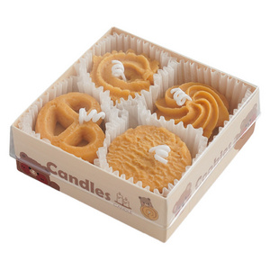 Dessert candle HOT SELL 2023 New Design Soy Wax Handmade Scented Food Biscuit Cookie Shaped Mini Candles With Box