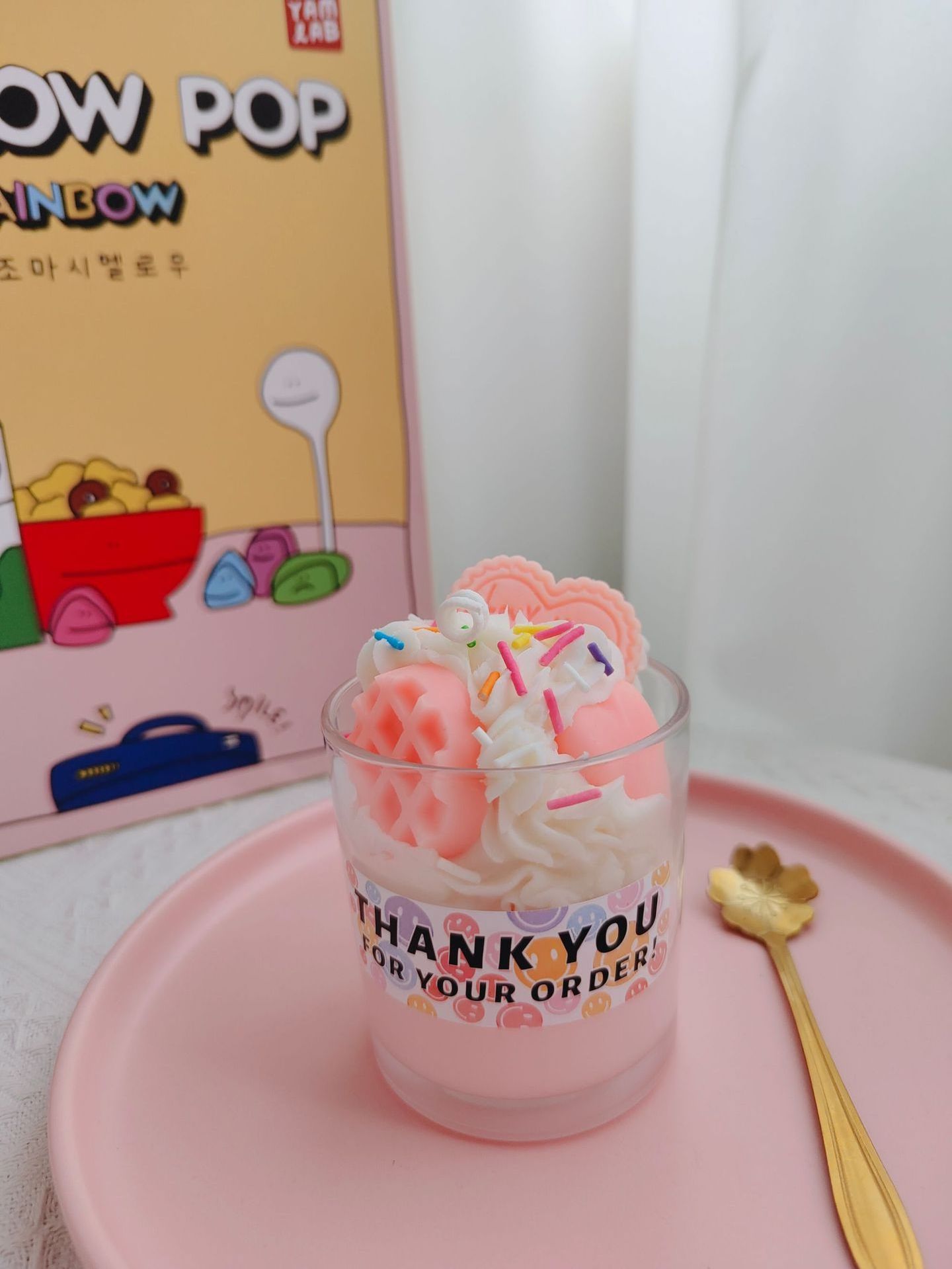 Scented Diy Ice cream style food candles luxury fruits Shape cone dessert handmade soy wax candle with glass jar