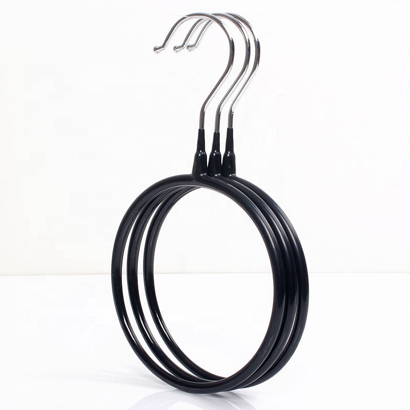 Hijab Hangers Coated Round Ring Metal Hanger And Metal Non-slip Scarf Organizer Scarf Hanger