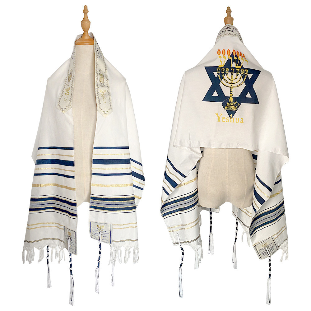 New Large Polyester Arab Scarf talit jewish Prayer Shawl Muslim Israeli Kosher Talit deJewish Tallit Israel Prayer Shawls