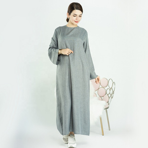 Factory Wholesale Solid Color Plus size Multicolor Robe Plus Size Women Dubai Abay And Muslim Clothing