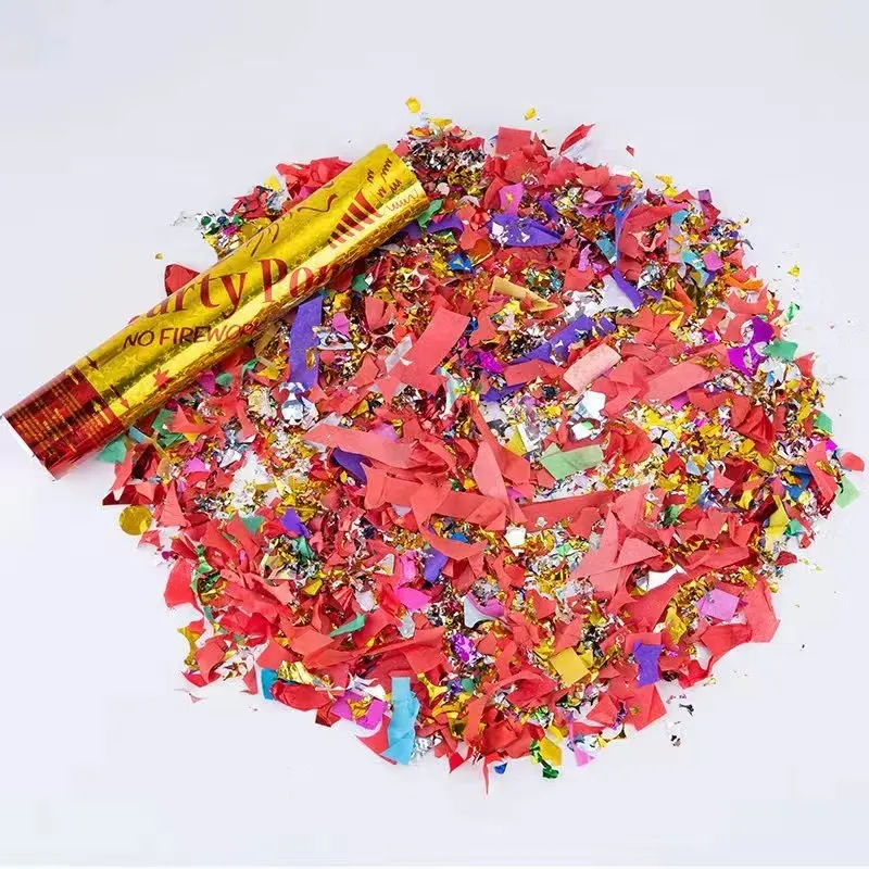 Wholesale 30cm Wedding Birthday Party Biodegradable fireworks Colorful Confetti Poppers