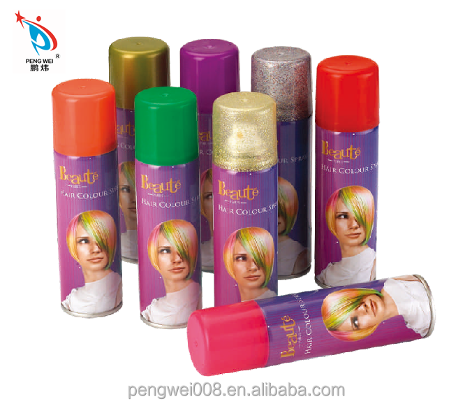 popular party supply 200ML glitter hair spray/colorful hair spray