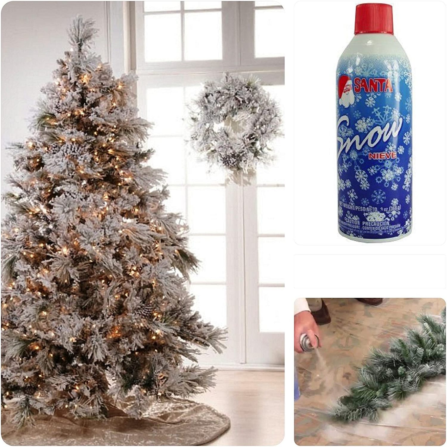 Good price party favors artificial Santa snow spray for Christmas tree window shop mall decoration