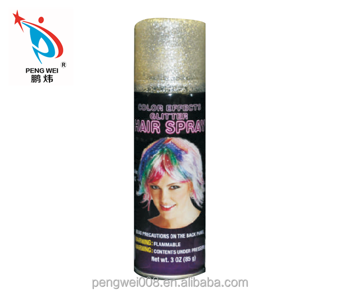 popular party supply 200ML glitter hair spray/colorful hair spray