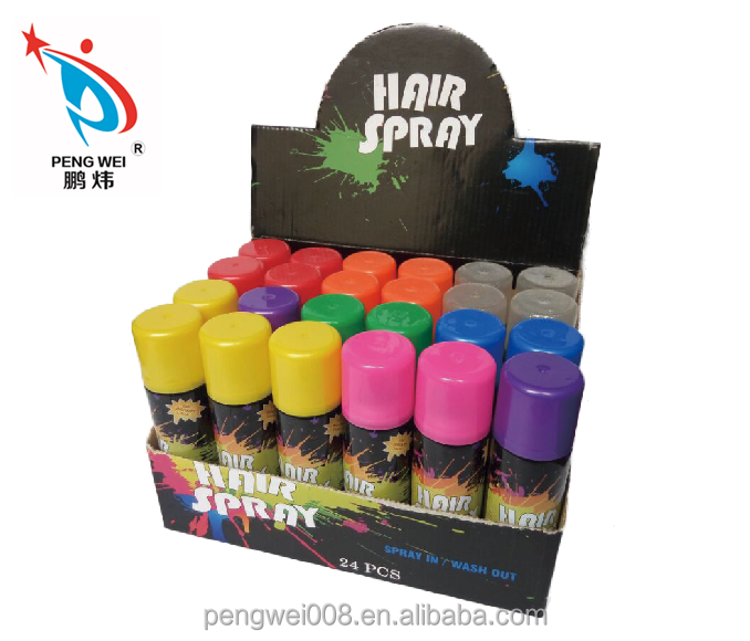 popular party supply 200ML glitter hair spray/colorful hair spray