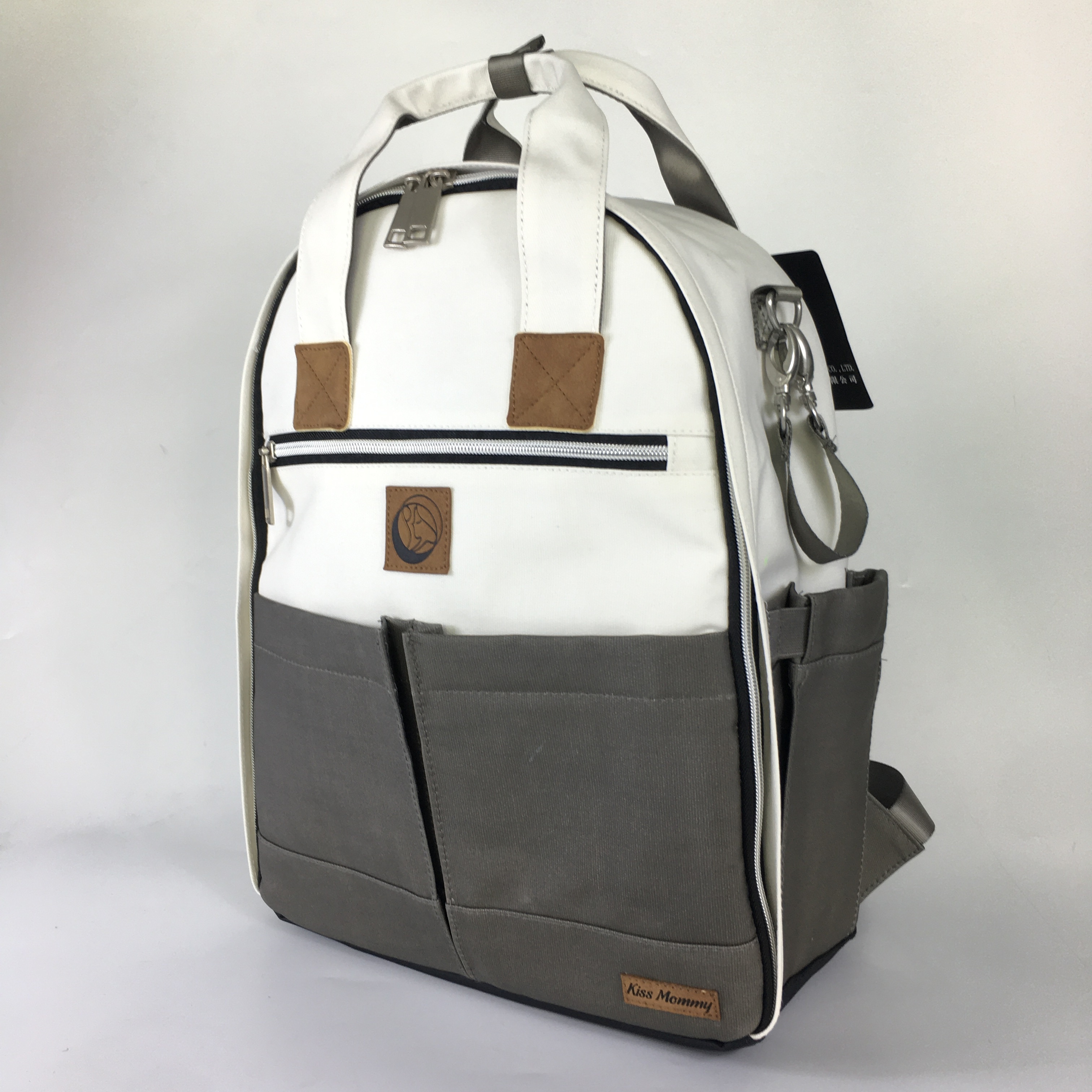 Grime Shield Coating Canvas Waterproof Diaper Bag Backpack Quality Fashion Wide Open Maternity Baby Nappy Changing Bags