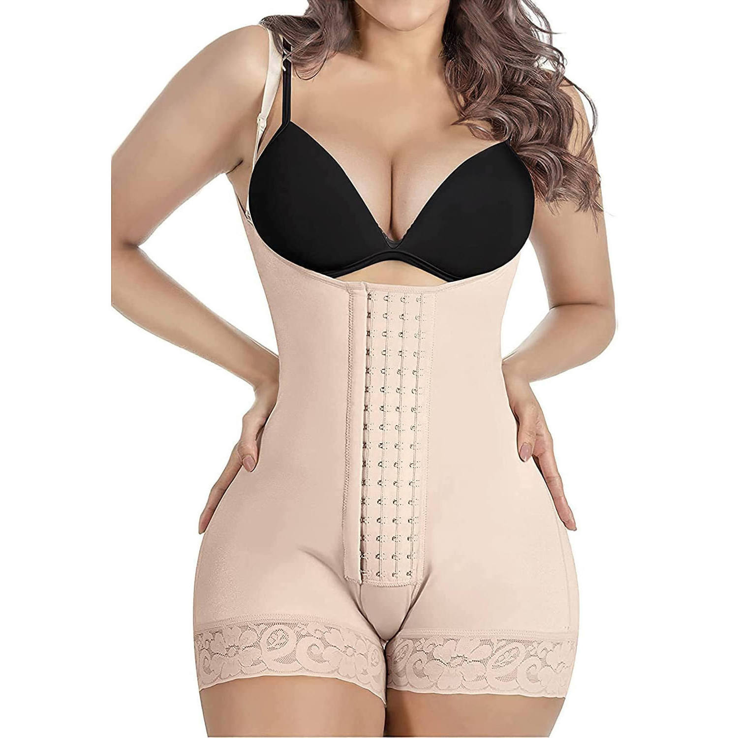 Pengxing Women Faja 4 Hook Fajas Post-Operatorias Colombian Lipo Compression Girdles Abdomen Hip Shaping Bodysuit