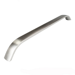 Brushed finish custom shape aluminum  retro freezer fridge arc handles wine refrigerator door handles