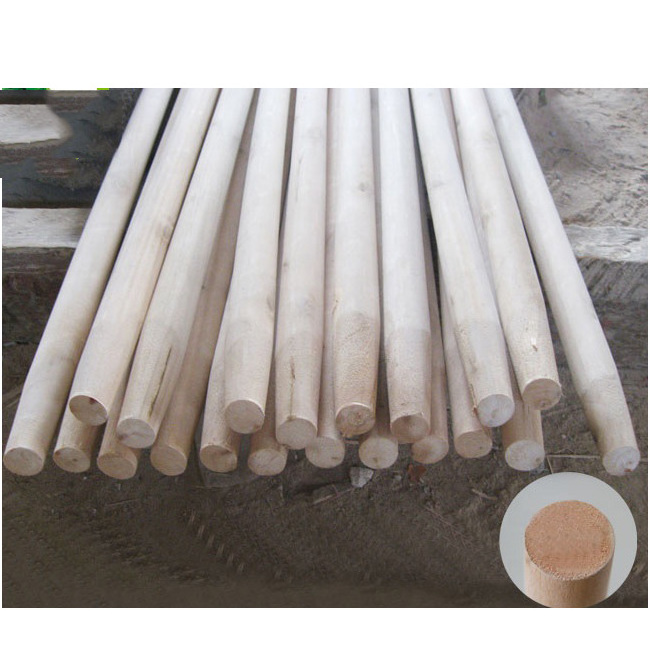 Factory Wholesale price round natural wooden tapered dowels for shovel rake