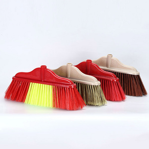 Factory direct open hair hard bristle broom Plastic broom head household whisk stall source wooden broom