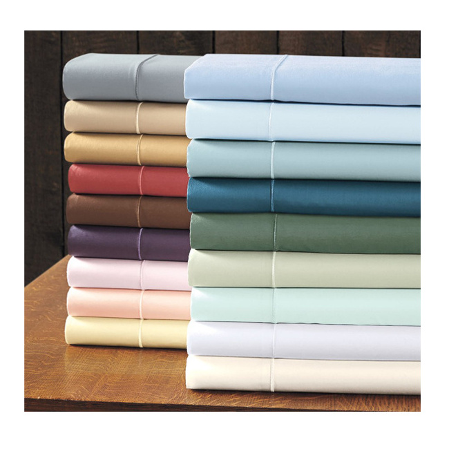 500 Thread Count hotel bed sheet bedding set drap de lit luxury bed sheet set manufacturers Wholesale Egyptian Cotton Bed Sheet