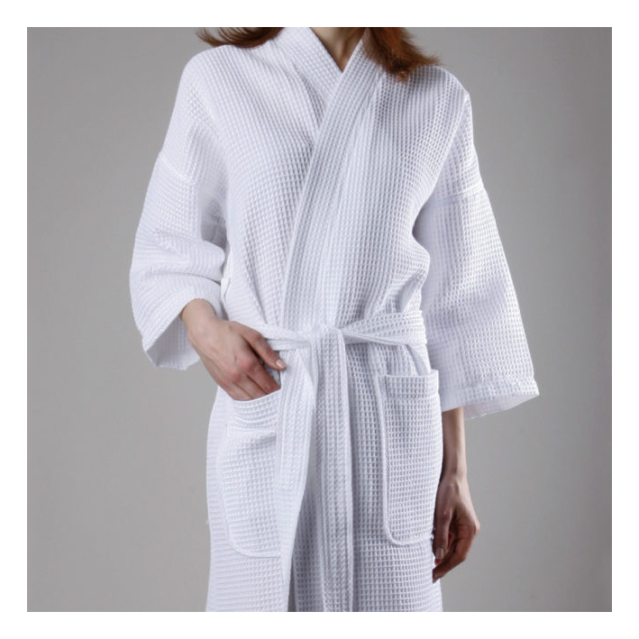 Customized linen waffle robe dressing gown wholesale kimono robes traditional personalized linen robe kimono