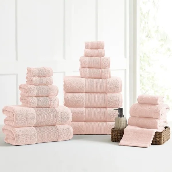 Wholesale soft organic bamboo cotton towel luxury hotel bathroom bath towel set with customized logo Cotton Face Towel