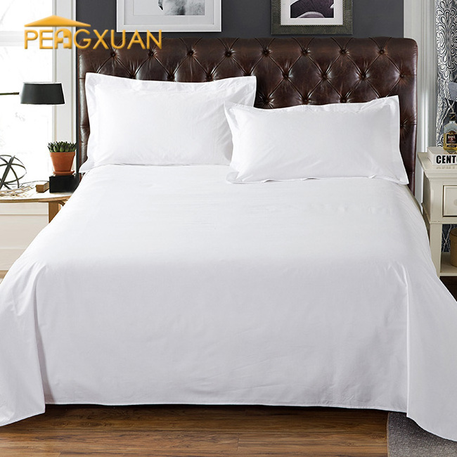 Juego De Sabanas De Algodon 200TC-800TC Hotel Cotton Bed Sheet Sets Factory Wholesale Queen Size White 60 Plain Egyptian Cotton