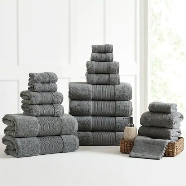 Wholesale soft organic bamboo cotton towel luxury hotel bathroom bath towel set with customized logo Cotton Face Towel