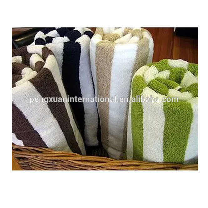 Wholesale custom premium hawaiian 100% cotton terry oversized beach towel luxury beach towel with red stripes