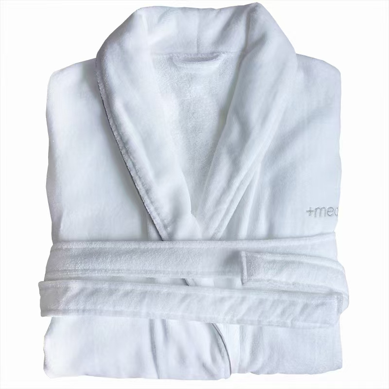 Wholesale market luxury spa robe white bathrobe cotton Hilton Westin hotel Bathrobe