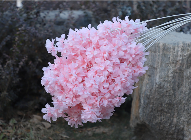 Wholesale artificial cherry blossom flower white wedding flowers silk flowers for decoration