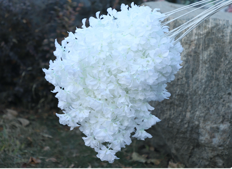 Wholesale artificial cherry blossom flower white wedding flowers silk flowers for decoration