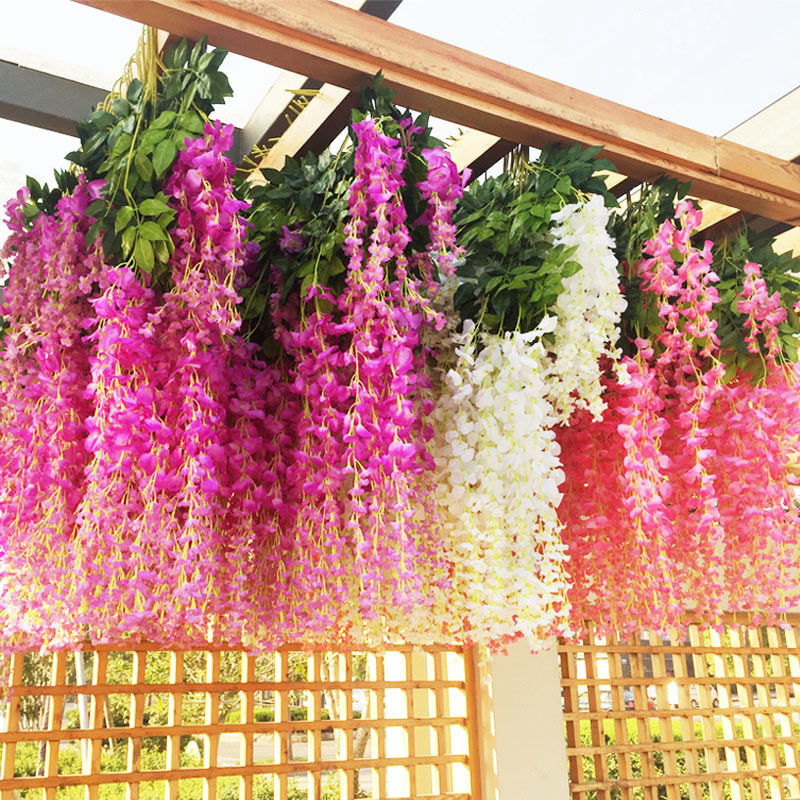 Artificial Flower Wisteria Bulk Artificial Flower For Decoration Wall Artificial Plants And Flowers