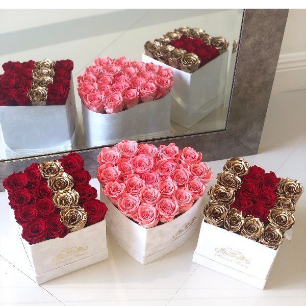 Hot Sale mother's day gift Eternal Roses box rosa preservada Preserv Rose box rose forev in box