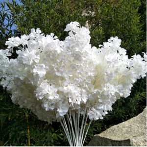 Wholesale artificial cherry blossom flower white wedding flowers silk flowers for decoration