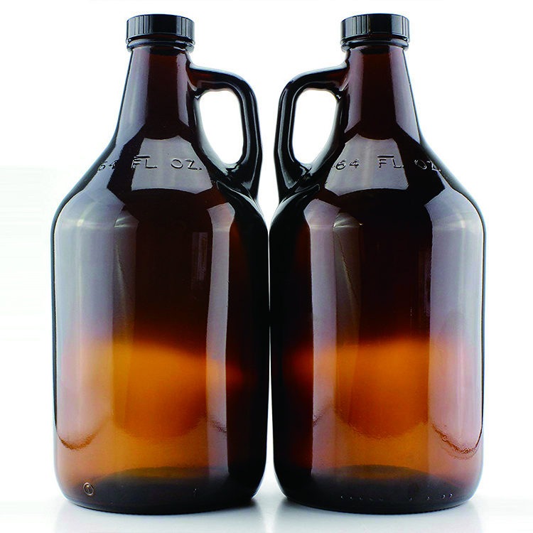 32 oz Water Kombucha Amber Glass Wine Beer Growler 64 oz Half Gallon Jugs Bottles