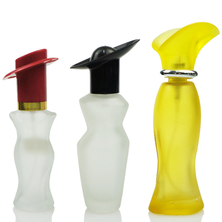 Best Selling Glass Cosmetic Packaging 10ml Woman Body Shape Perfume Bottle with Hat Cap