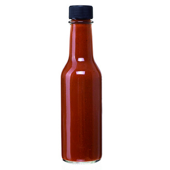 5oz 8oz 150ml 250ml Cheap Empty Woozy Spice Dressing Chili Table Salad Hot Sauce Glass Bottle With Leak Proof Black Cap