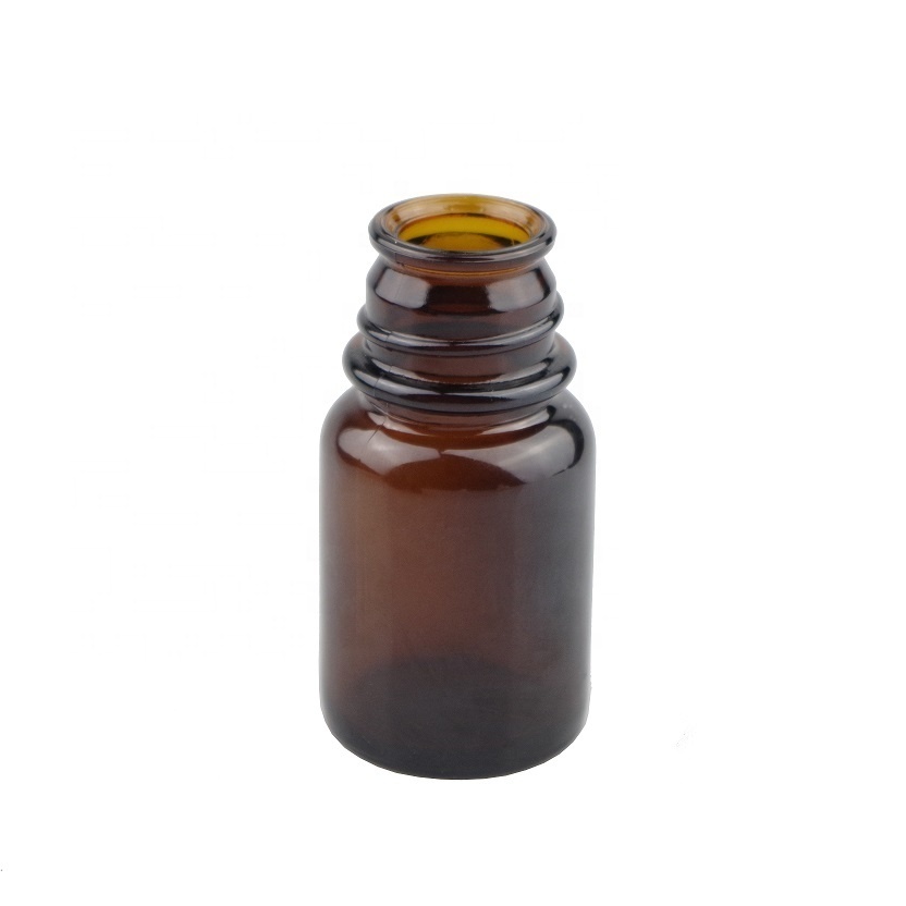 Amber Glass Bell Mouth Horn Mouth Bottle Medical Chemical Bottle Flavor Powder Reagent Serum Container with Bakelite Cap