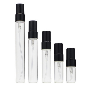 Wholesale 2ml 3ml 5ml 5 ml 10ml 10 ml Empty Mini Small Sample Perfume Atomizer Tester Transparent Glass Spray Pump Bottle