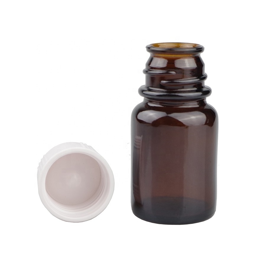 Amber Glass Bell Mouth Horn Mouth Bottle Medical Chemical Bottle Flavor Powder Reagent Serum Container with Bakelite Cap