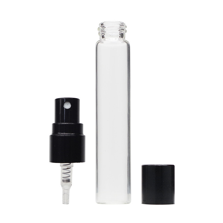 Wholesale 2ml 3ml 5ml 5 ml 10ml 10 ml Empty Mini Small Sample Perfume Atomizer Tester Transparent Glass Spray Pump Bottle