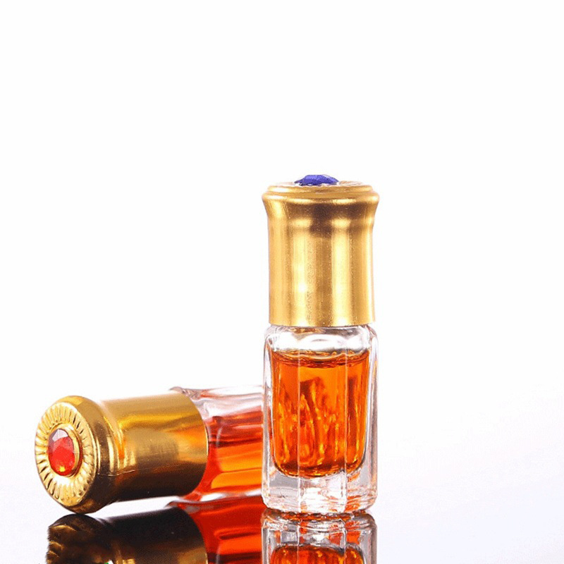 Wholesale Mini Portable 3Ml 6Ml 10Ml Vintage Arabic Roll On Bottle Glass Gold Attar Essential Oil Perfume Roller Bottle