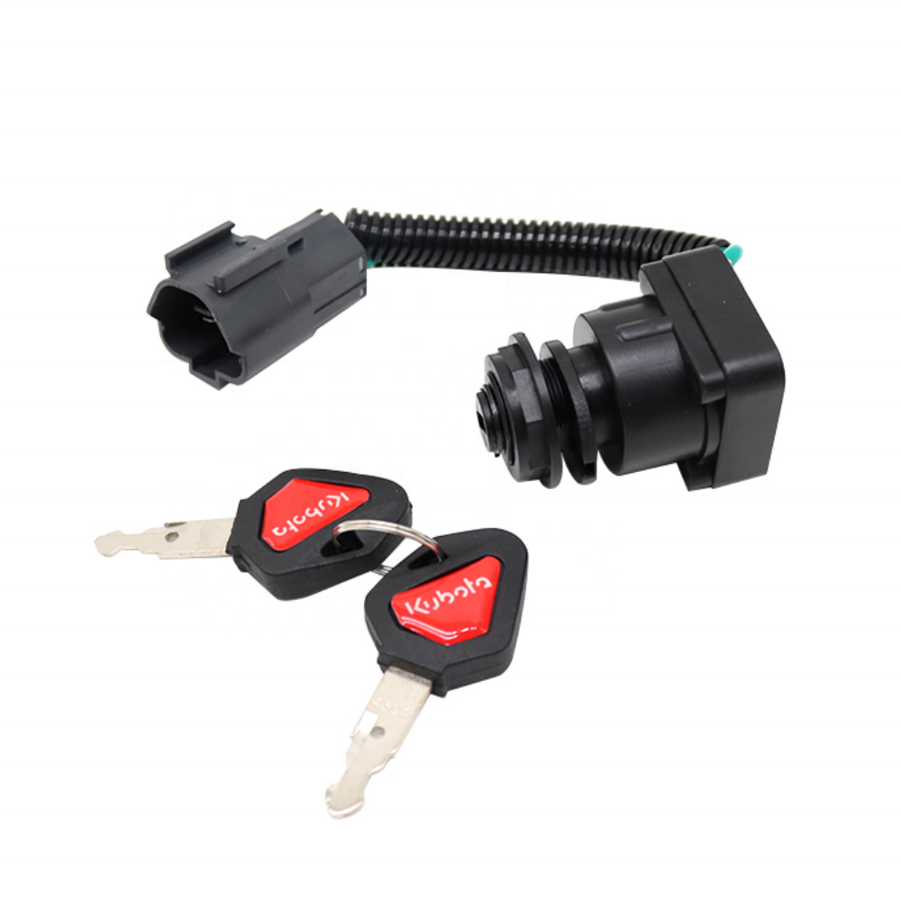 For Kubota excavator ignition switch U15 20 30 35 KX155 161 start key switch electric door lock