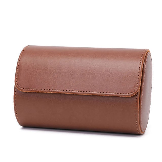 Wholesale 123 card slot portable antique leather roll watch storage box Travel watch box Gift watch bag