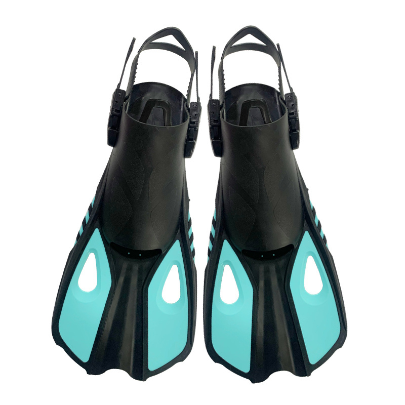 Cheap Diving PP Short Swim Scuba Fins Flippers Dive TPR Shoes Free Diving Fins with Heel Strap