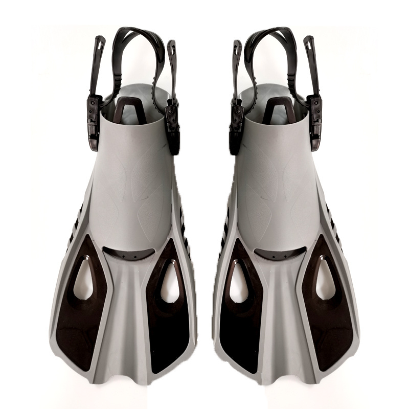 Cheap Diving PP Short Swim Scuba Fins Flippers Dive TPR Shoes Free Diving Fins with Heel Strap