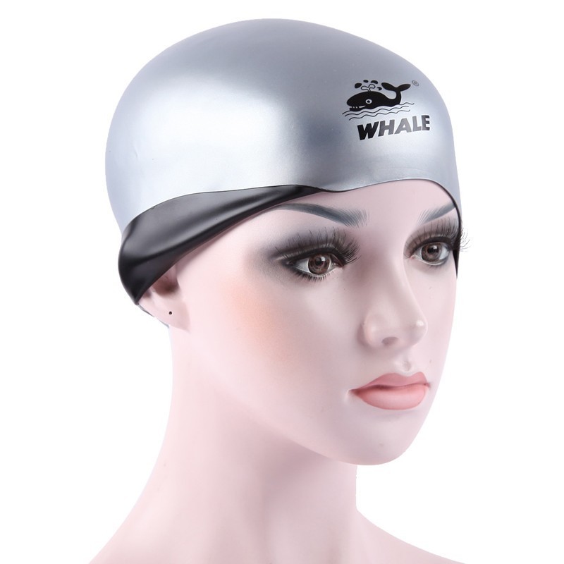 Small MOQ Swim Cap High Quality Swimming Hats Wholesale Silicone CAP1400  /1800 white color  3D dome Swimming caps